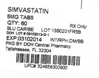 Label Image For 5mg (5mg Blu Caribe)